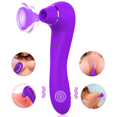 Vibradores adultos lavables del sexo que chasquean velocidades del juguete 10 de la lengua 190m m
