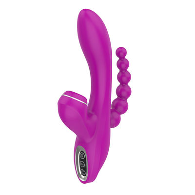 3 en 1 prenda impermeable del modo de la vara 500mAh 7 del conejo del movimiento de G del vibrador que chupa