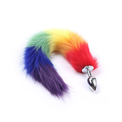 La horquilla anal de la cola del enchufe de Bunny Tail Toy los 40cm del extremo del metal fijó al OEM