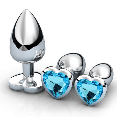 CE de acero desprendible ROHS del enchufe del extremo de Crystal Anal Sex Toys Stainless