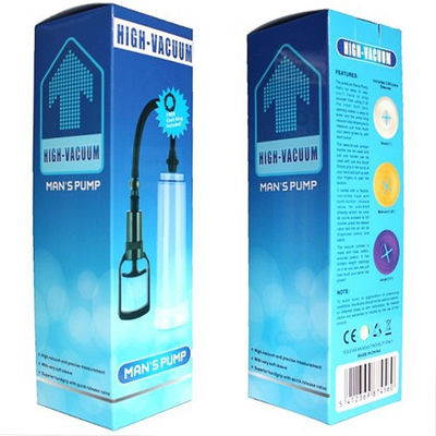 Eco para hombre del suplemento el 19cm de los juguetes del sexo de la bomba de vacío del pene del ABS amistoso