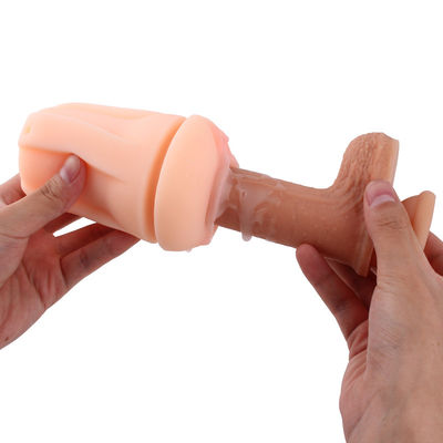 La masturbación masculina de la forma de la vagina juega el 13cm IPX7 realista reutilizable