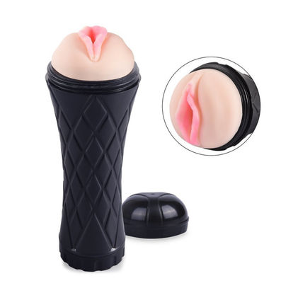 La masturbación masculina realista de la TPE del ABS juega los 24cm Vaginalle oral