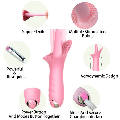 Estímulo doble 5.9inch Honey Sex Toys Sucker Tongue 10 frecuencias