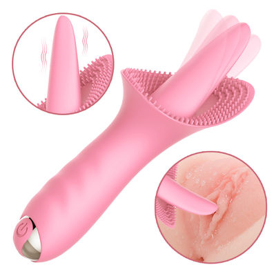 Estímulo doble 5.9inch Honey Sex Toys Sucker Tongue 10 frecuencias