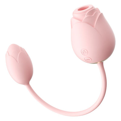 Silicón de la categoría alimenticia del huevo de IPX7 Rose Sucking Remote Control Love