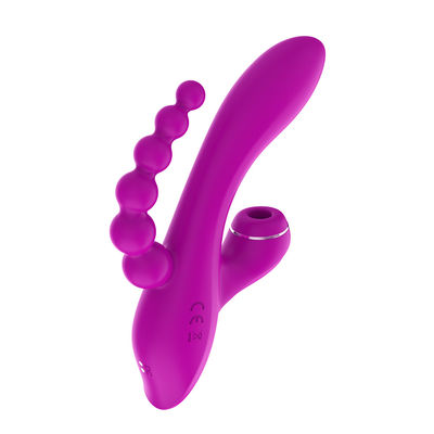 3 en 1 prenda impermeable del modo de la vara 500mAh 7 del conejo del movimiento de G del vibrador que chupa