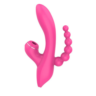 3 en 1 prenda impermeable del modo de la vara 500mAh 7 del conejo del movimiento de G del vibrador que chupa