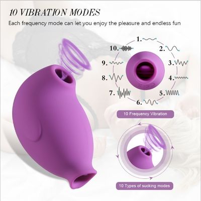 Sexo eléctrico Toy Sucking Vibrator For Women de la lengua del modo de la vibración de ROHS 10