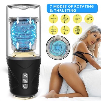 Taza de la masturbación del vibrador 300rpm de la ventosa del ABS de la TPE para los hombres