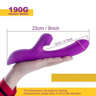 10 diseño silencioso eléctrico del Massager 23.7cm del consolador de Multifunctions de la velocidad que chupa
