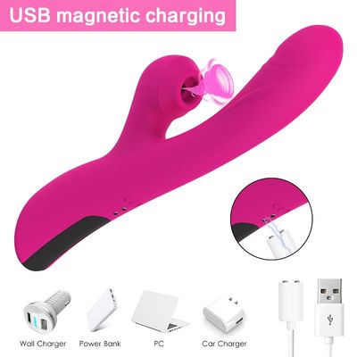 10 diseño silencioso eléctrico del Massager 23.7cm del consolador de Multifunctions de la velocidad que chupa