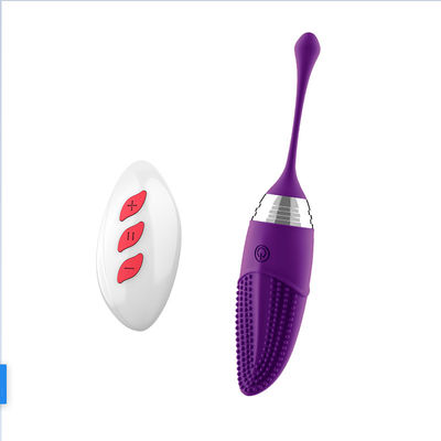 Prenda impermeable teledirigida IPX7 de la frecuencia 100m m del vibrador 10 del huevo del silicón
