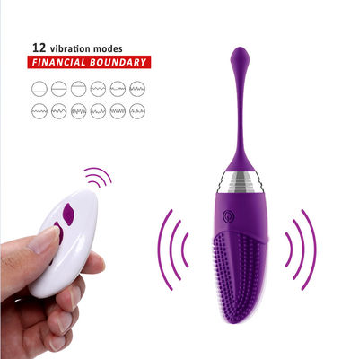 Prenda impermeable teledirigida IPX7 de la frecuencia 100m m del vibrador 10 del huevo del silicón