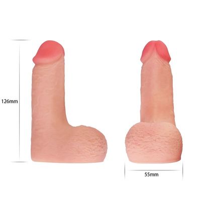 sexo suave Toy Realistic Bulges For Lesbian del consolador del gallo de 5inch 126m m Limpy