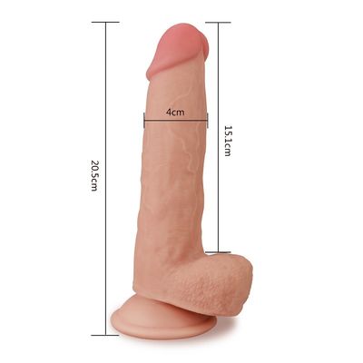 el sexo anal realista del doble capa 7.5inch juega la masturbación lesbiana del consolador del pene