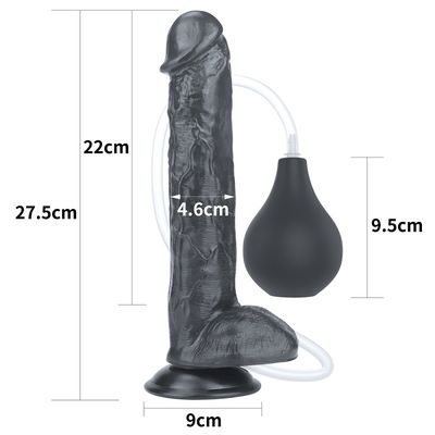 11 masturbación de eyaculación realista de la prenda impermeable del consolador de la pulgada 22cm