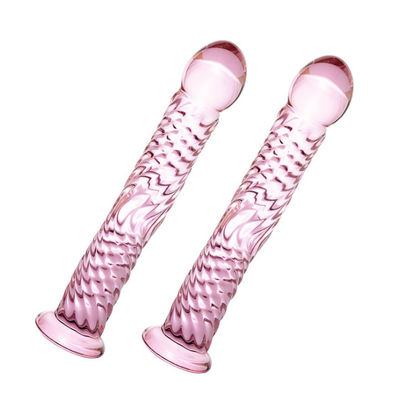consolador enorme del 17cm Crystal Glass Sex Toy Artificial que ningún CE del olor aprobó