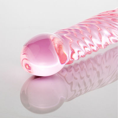consolador enorme del 17cm Crystal Glass Sex Toy Artificial que ningún CE del olor aprobó