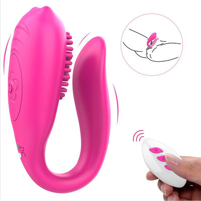 Estimulador en forma de &quot;U&quot; del clítoris del vibrador del sexo del juguete del punto inalámbrico erótico de G