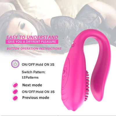 Estimulador en forma de &quot;U&quot; del clítoris del vibrador del sexo del juguete del punto inalámbrico erótico de G