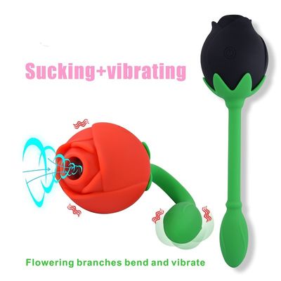 Dispositivo que chupa del clítoris del estímulo del punto de IPX6 Rose Clitoral Sucker Vibrator Sex Toy Vagina G