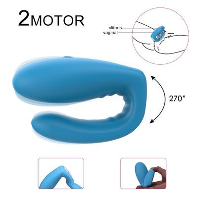 Tipo ODM teledirigido de 2 motores U de la radio del ABS de Toy Silicone del sexo del vibrador