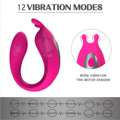 9 Massager en forma de &quot;U&quot; del punto de G el C del vibrador 18.7cm de los pares de la frecuencia