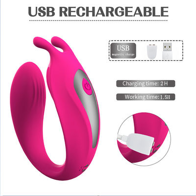 9 Massager en forma de &quot;U&quot; del punto de G el C del vibrador 18.7cm de los pares de la frecuencia