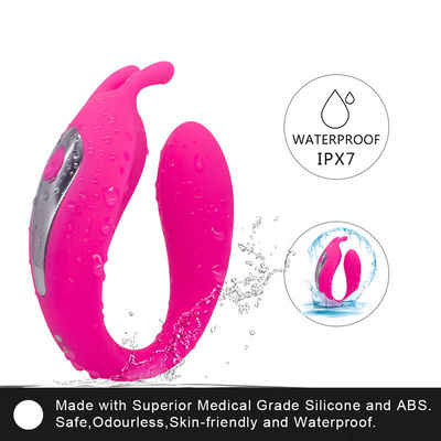 9 Massager en forma de &quot;U&quot; del punto de G el C del vibrador 18.7cm de los pares de la frecuencia