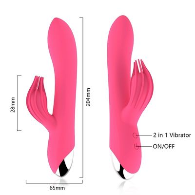 Multifuncional no tóxico de poco ruido dual del juguete 50db del sexo del vibrador del silicón del motor