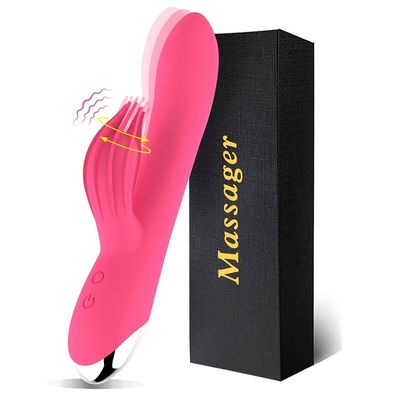 Multifuncional no tóxico de poco ruido dual del juguete 50db del sexo del vibrador del silicón del motor
