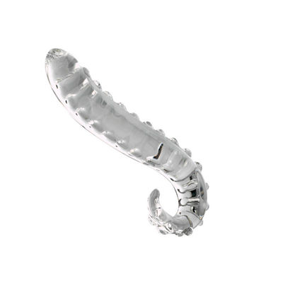ODM gay largo de Toy Remote Control Butt Plug de la próstata del consolador de cristal rosado del hipocampo