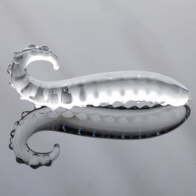 ODM gay largo de Toy Remote Control Butt Plug de la próstata del consolador de cristal rosado del hipocampo