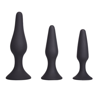 La ventosa negra gotea los juguetes del sexo anal tapa el 12.5cm para el principiante