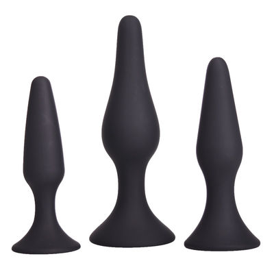 La ventosa negra gotea los juguetes del sexo anal tapa el 12.5cm para el principiante