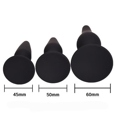 La ventosa negra gotea los juguetes del sexo anal tapa el 12.5cm para el principiante