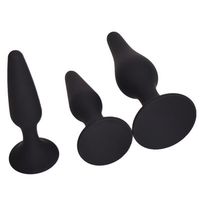 La ventosa negra gotea los juguetes del sexo anal tapa el 12.5cm para el principiante
