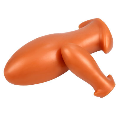 El oro negro Dick Anal Sex Toys Anal ondula el ODM impermeable del OEM del silicón
