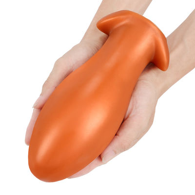 El oro negro Dick Anal Sex Toys Anal ondula el ODM impermeable del OEM del silicón