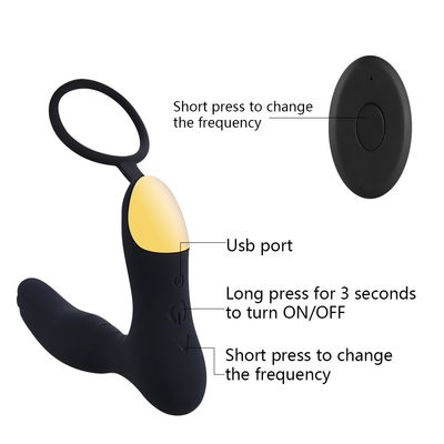 El sexo para hombre del vibrador del testículo juega a hombres de calefacción teledirigidos amontona el anillo los 4cm