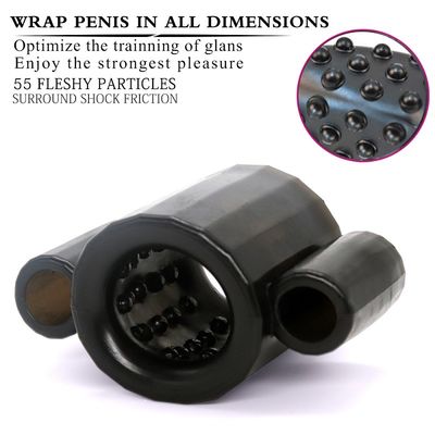 estímulo teledirigido de Ring Couple Sex Toys Electro de la manga del pene del ABS 9v