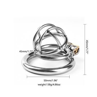 Los juguetes para hombre de acero inoxidables del sexo amontonan a Chastity Cage Male Chastity Device 50m m