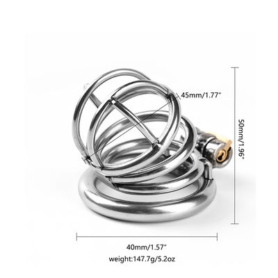 Los juguetes para hombre de acero inoxidables del sexo amontonan a Chastity Cage Male Chastity Device 50m m