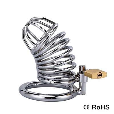 Pequeño metal bloqueable Chastity Cage Vibrator Cock Ring 45m m para el gay