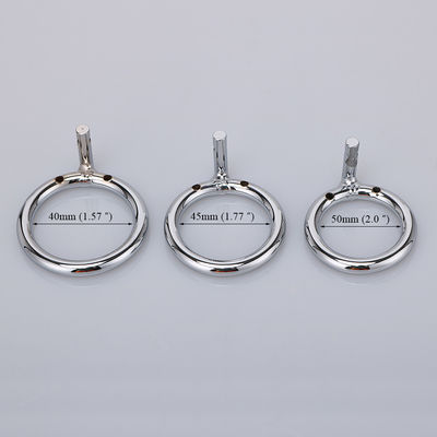 Pequeño metal bloqueable Chastity Cage Vibrator Cock Ring 45m m para el gay