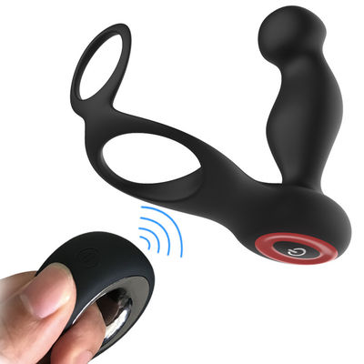 7 anillo anal dual del gallo de enchufe de Ring Wireless Contol 135m m del pene del silicón de la velocidad