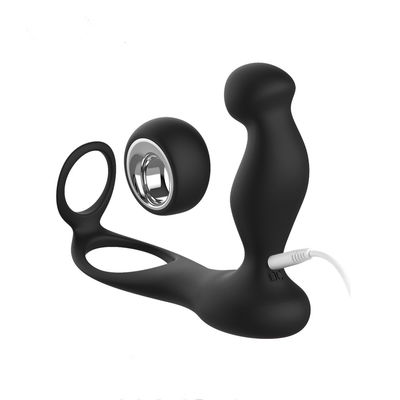 7 anillo anal dual del gallo de enchufe de Ring Wireless Contol 135m m del pene del silicón de la velocidad