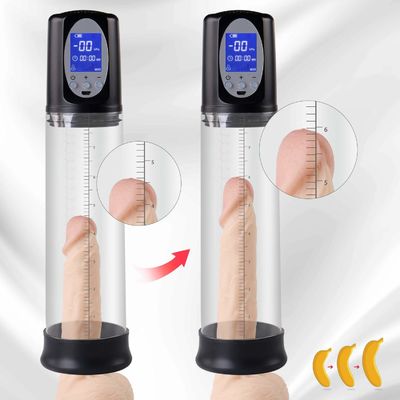 el sexo para hombre automático de los 29cm juega la bomba ROHS de la ampliación de los peniques de la exhibición del LCD certificada