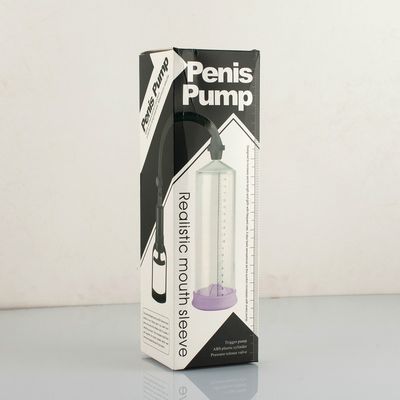 Eco para hombre del suplemento el 19cm de los juguetes del sexo de la bomba de vacío del pene del ABS amistoso